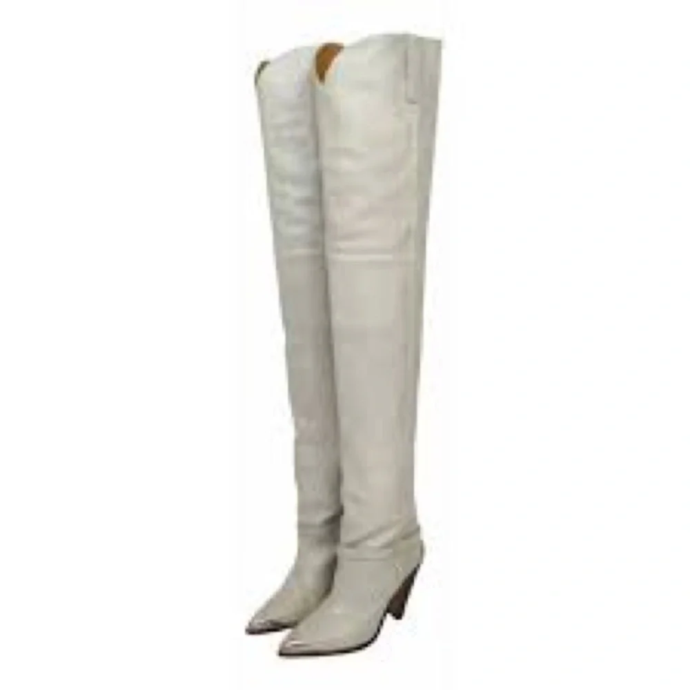 ISO IN SEARCH OF ISABEL MARANT LAFSTEN LAMSY BOOTS Grey OR WHITE 37 or 38 - Picture 3 of 9
